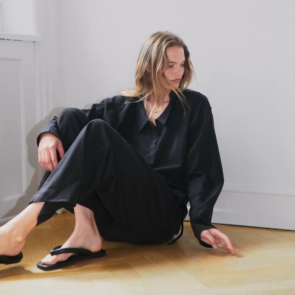 Black Relaxed Track Pants & Joggers - Women's Casual Lounge Pants